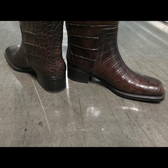 Louis Vuitton brown alligator boots main image 9